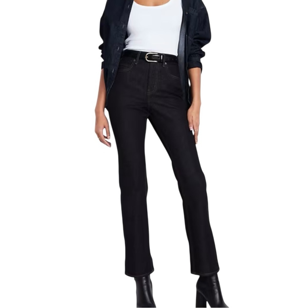 Old Navy Extra High Rise Baby Bootcut Jeans Women’s Size 6 Tall Dark Wash